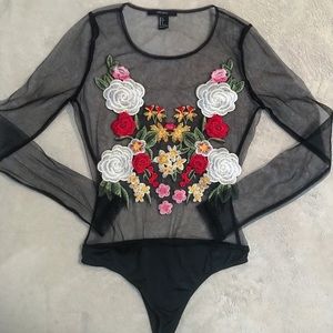 Floral Mesh Bodysuit